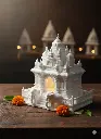 Elegant Miniature Home Temple with Elephant Design - Perfect for Pooja Room,Diwali,Vastu Decor,Housewarming gift