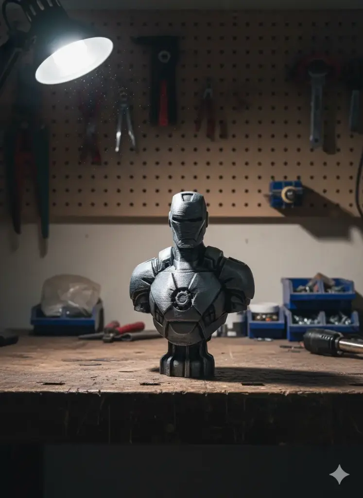 Iron Man Mark Bust Statue | Highly Detailed Marvel Avengers Collectible Figure | Perfect for Desk, Office, Home Decor | Gift for Superhero Fans